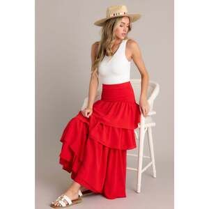 NWT: L “Burning Up The Dance Floor” Red Skirt